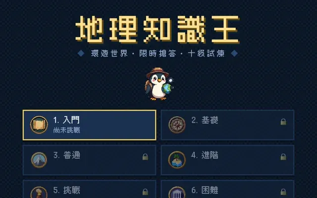 地理知識王 遊戲畫面